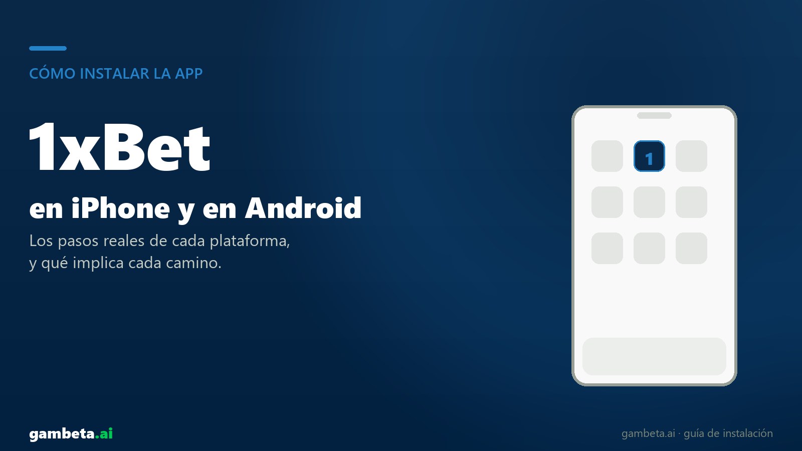 Cómo descargar e instalar la app de 1xBet en iPhone y en Android