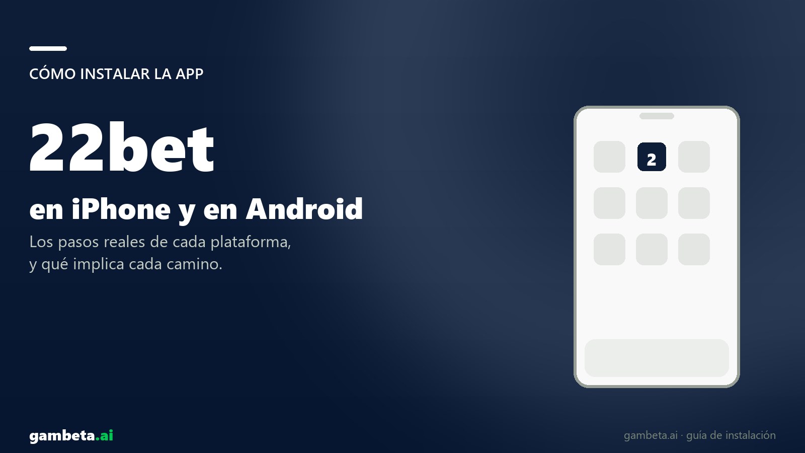 Cómo descargar e instalar la app de 22bet en iPhone y en Android