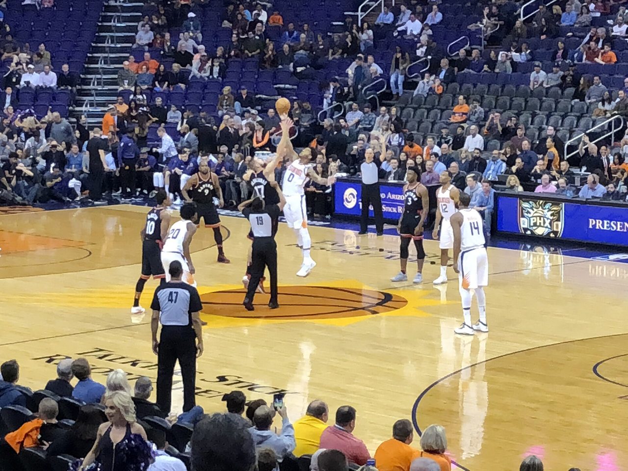 Acción de un partido de la NBA